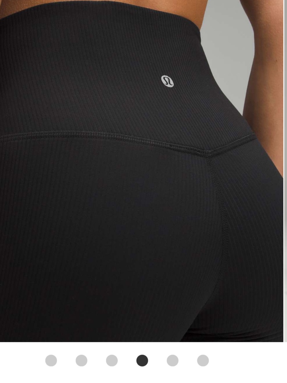 Size 4 Lululemon Align High Rise Ribbed Mini Flare, black - Picture 3 of 6